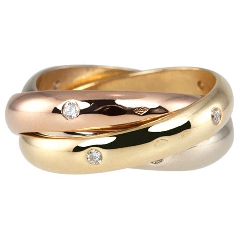 cartier trinity ring with 15 diamonds